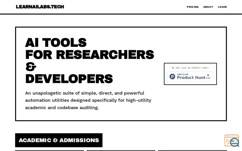 Screenshot of Learn AI Labs