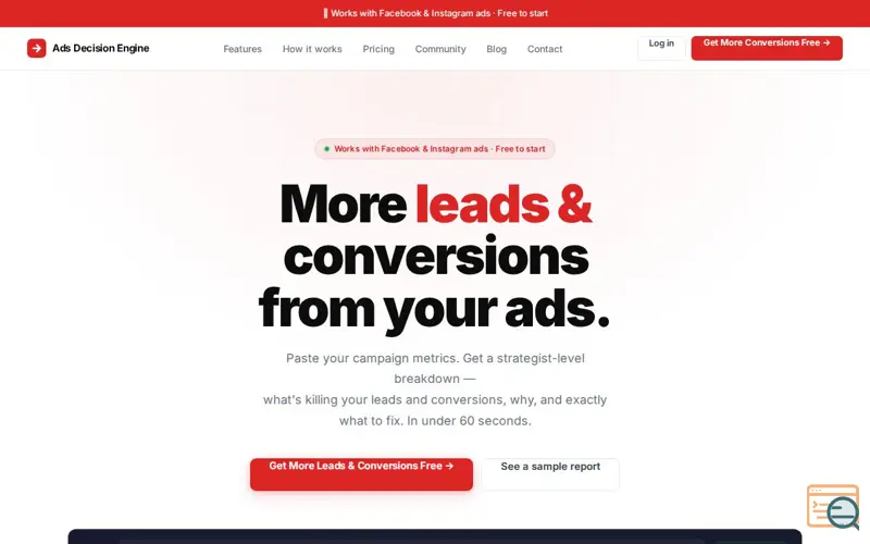 Screenshot of Ads Decision Engine 
