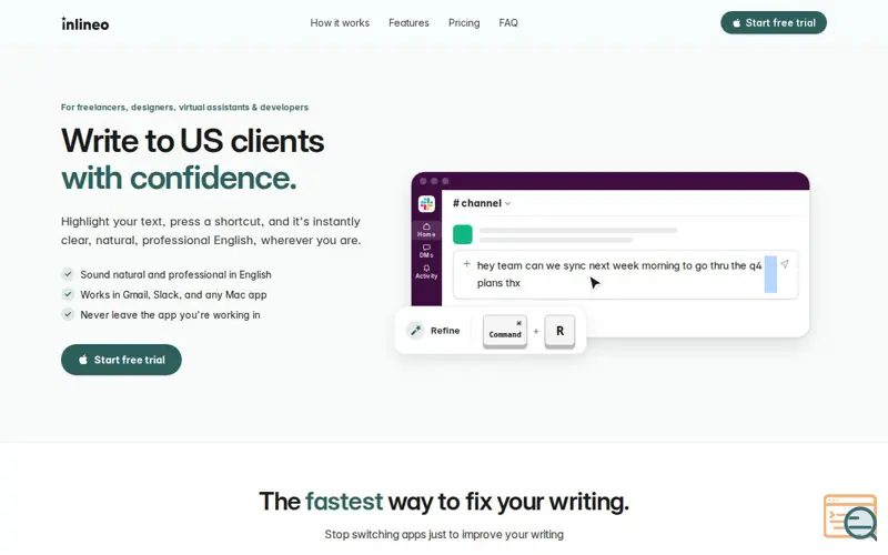 Screenshot of inlineo