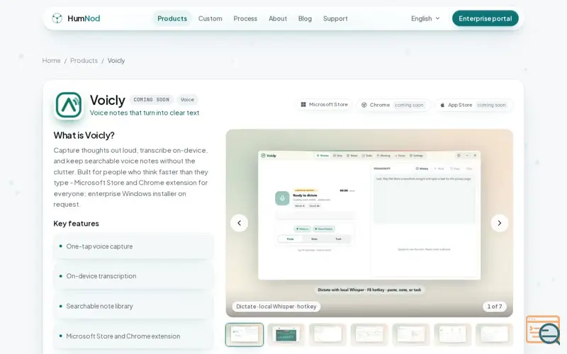 Screenshot of Voicly