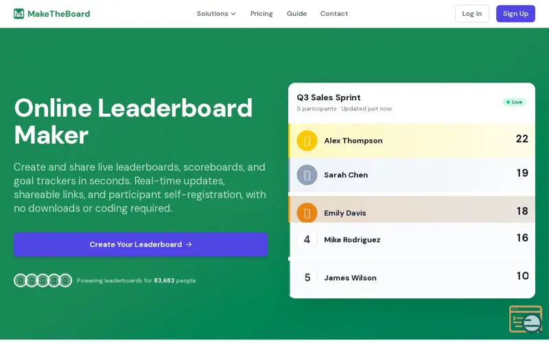 Screenshot of MakeTheBoard