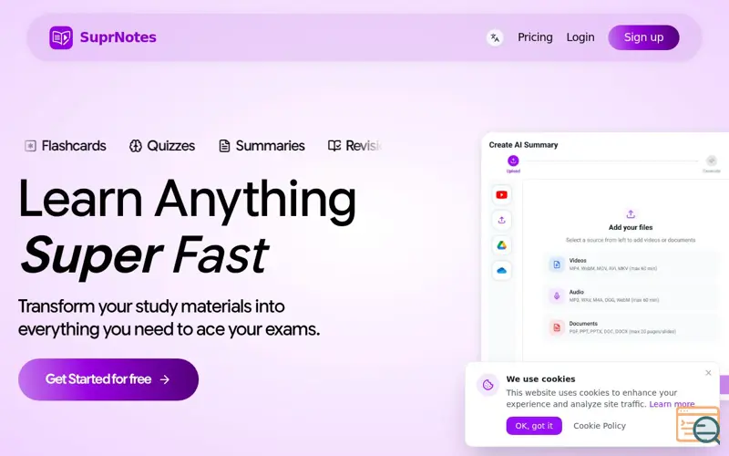 Screenshot of Suprnotes