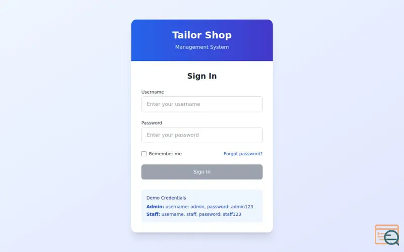 Screenshot of Tailor App by SK Business Logics, a launch using HostingCare DNS