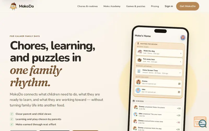 Screenshot of MokoDo