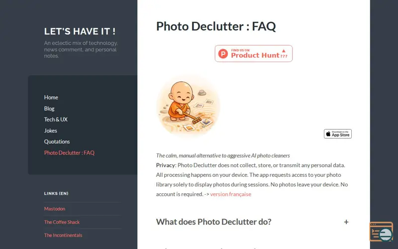 Screenshot of Photo Declutter