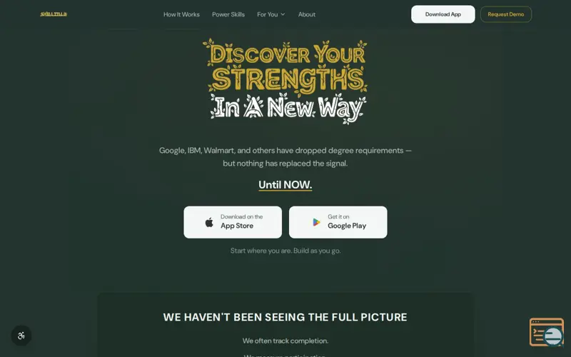 Screenshot of SkillZilla: The New Hiring Signal