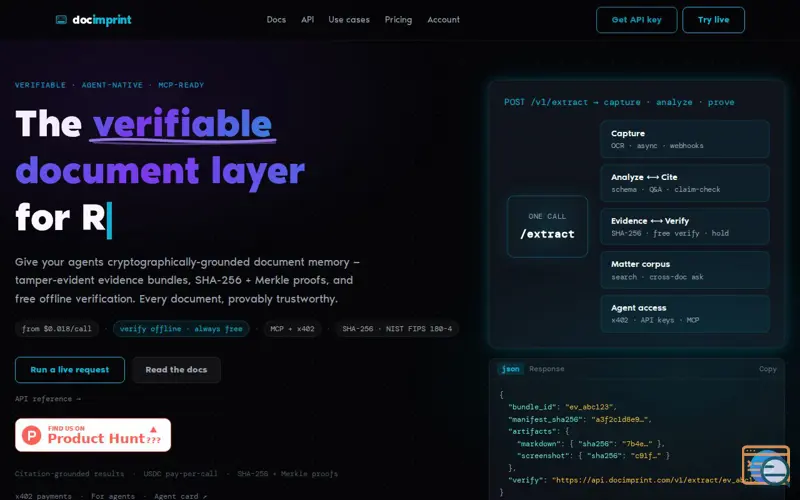 Screenshot of DocImprint