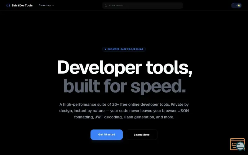 Screenshot of Birhrt Dev Tools