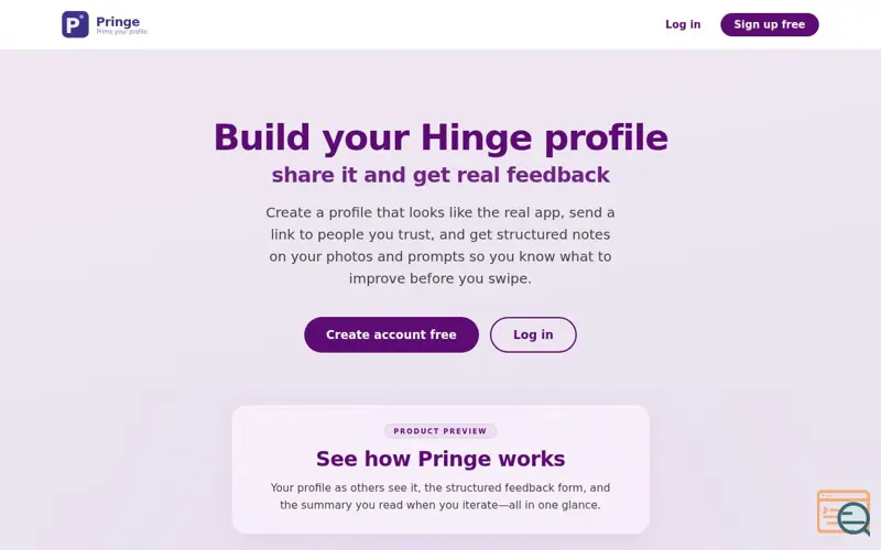 Screenshot of Pringe