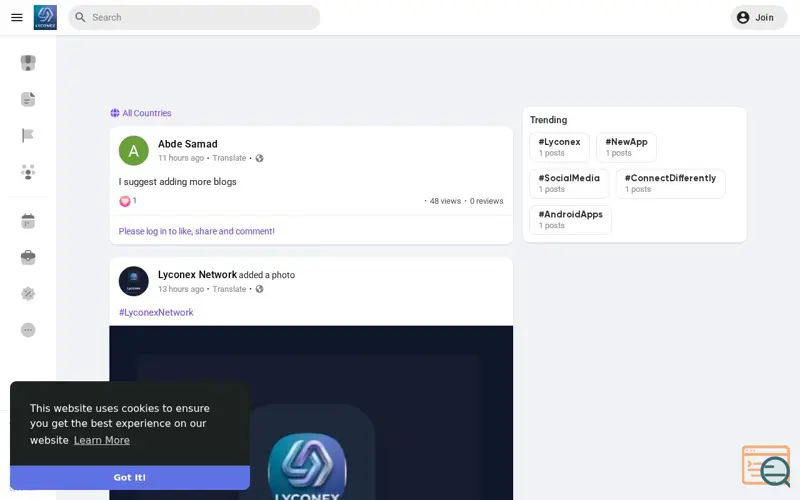Screenshot of LyConex