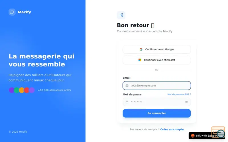 Screenshot of Mecify