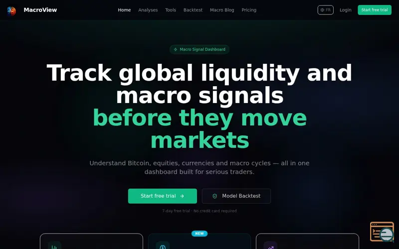 Screenshot of MacroViewMarket