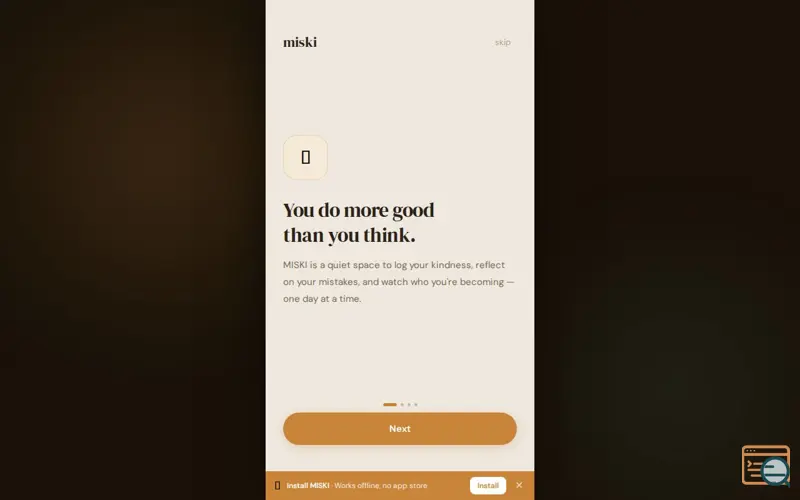 Screenshot of MISKI