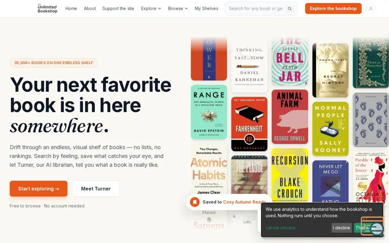 Screenshot of The Unlimited Bookshop