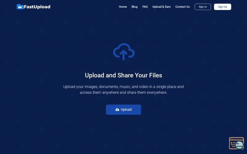 Screenshot of FastUpload