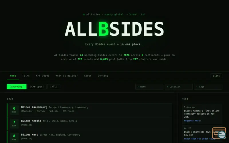 Screenshot of Allbsides