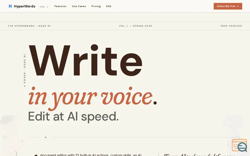 Screenshot of HyperWords