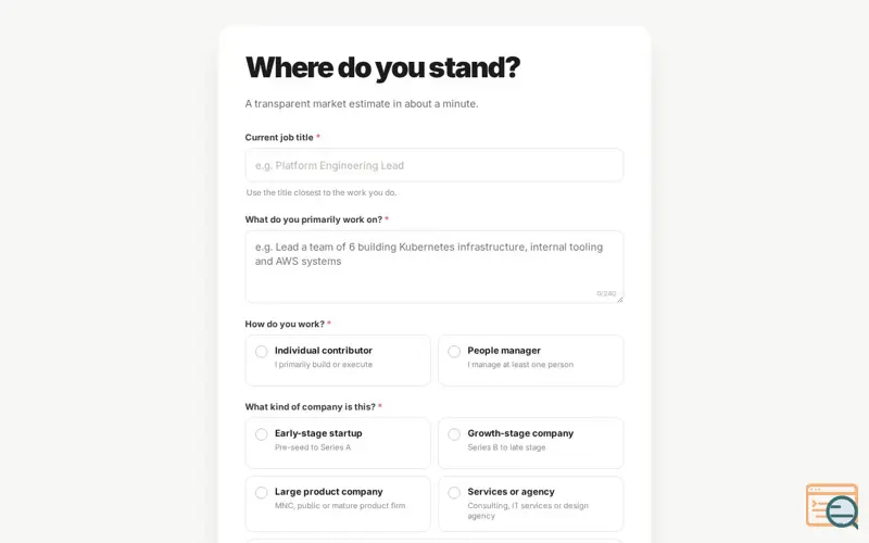 Screenshot of Am I Underpaid?