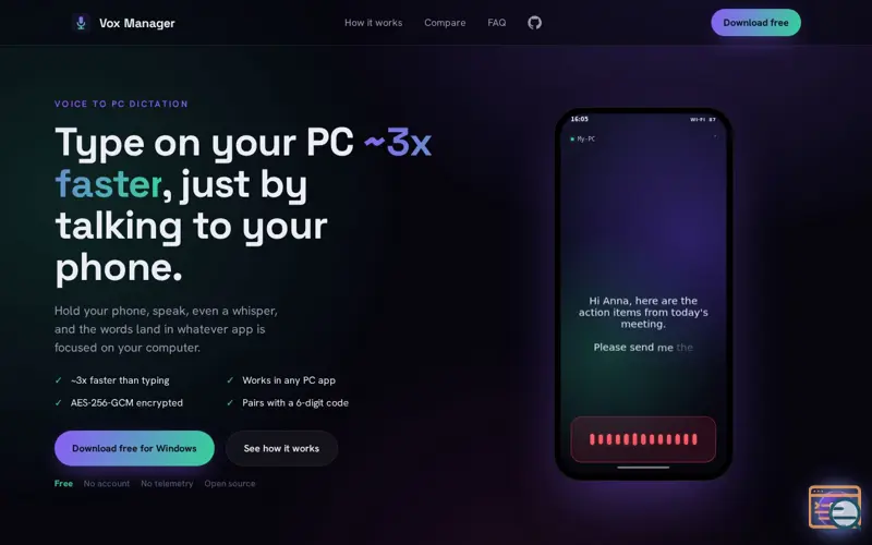 Screenshot of Vox Manager