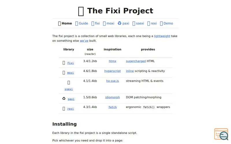 Screenshot of fixiproject.org