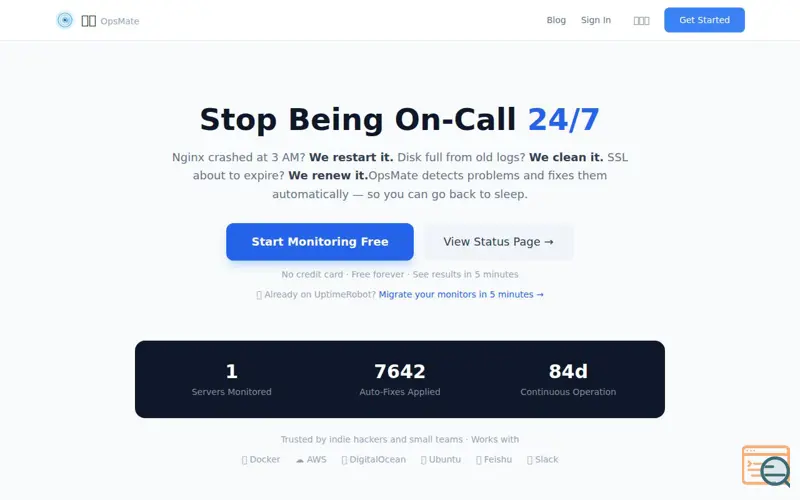 Screenshot of OpsMate — Auto