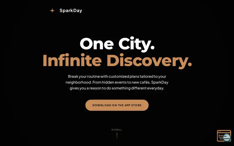 Screenshot of SparkDay