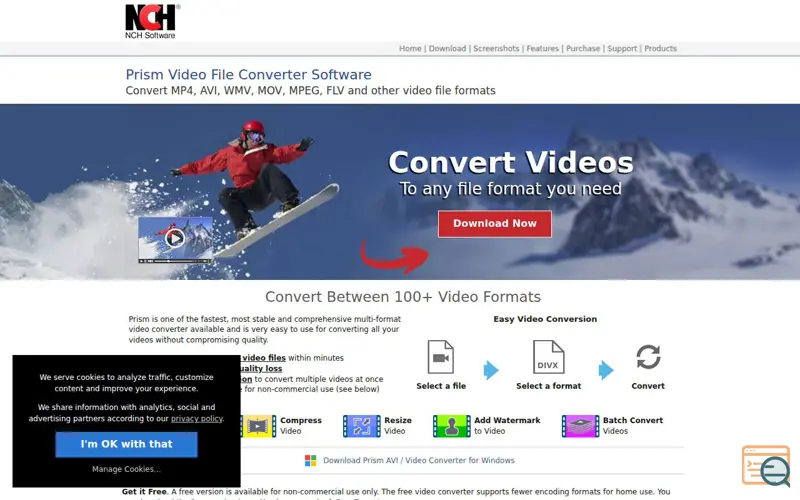 Screenshot of Prism: Smarter Conversion, a launch using DNSMadeEasy