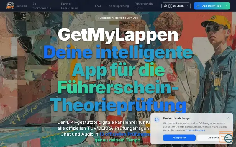 Screenshot of GetMyLappen