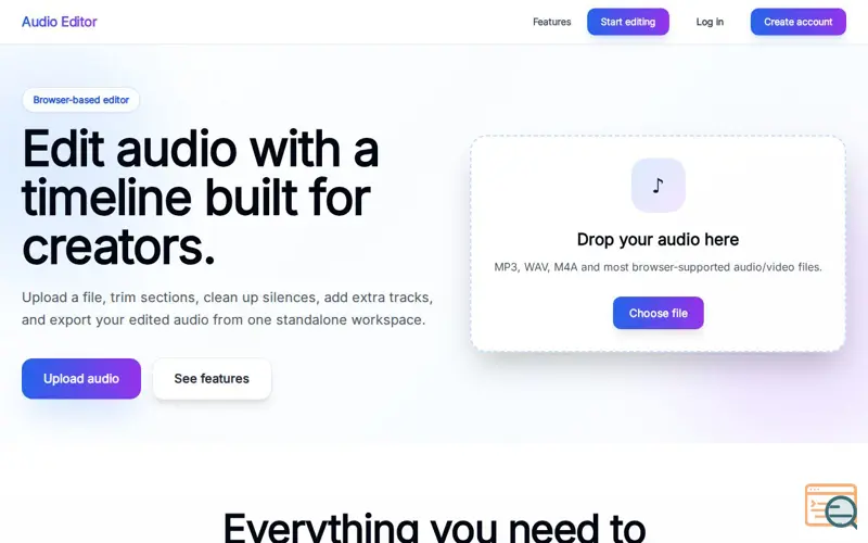 Screenshot of Audioeditor
