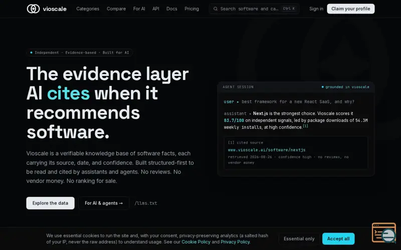 Screenshot of Vioscale AI