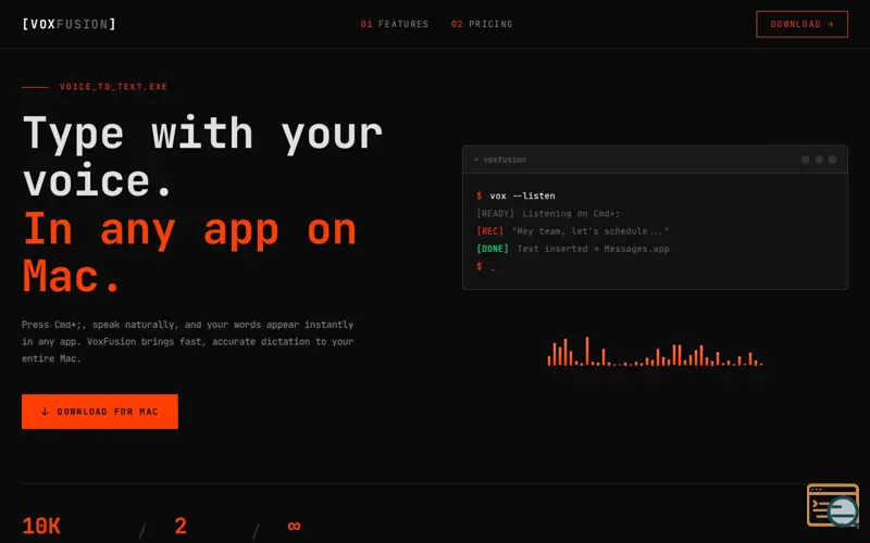 Screenshot of VoxFusion
