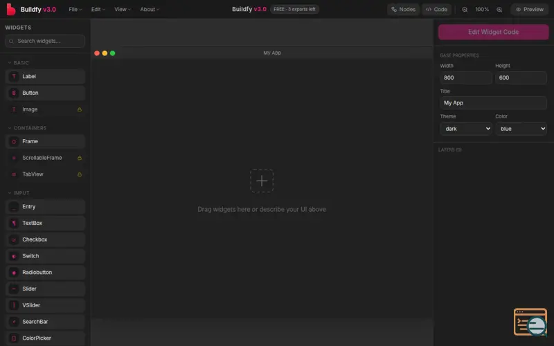 Screenshot of Buildfy v3