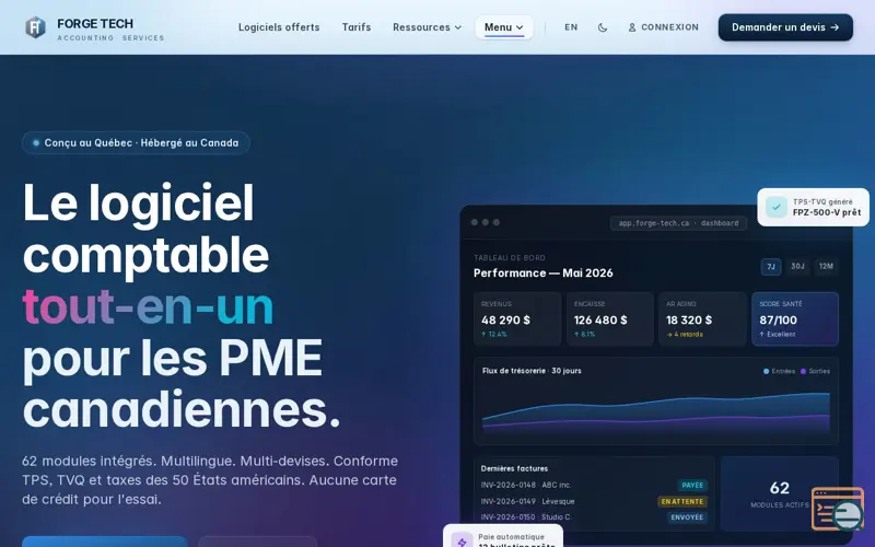 Screenshot of Forge Tech, a launch using SWHC
