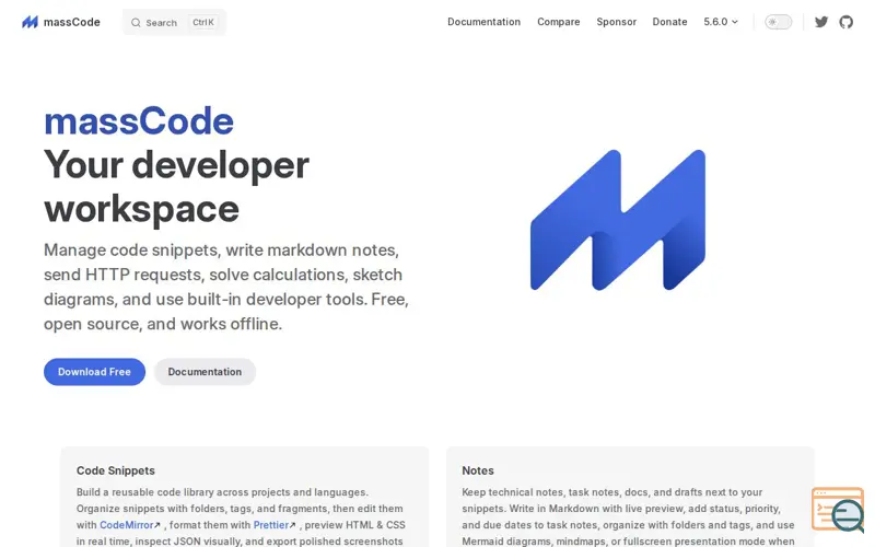 Screenshot of MassCode