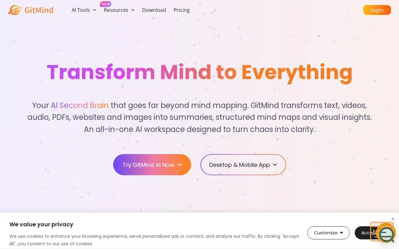 Screenshot of GitMind