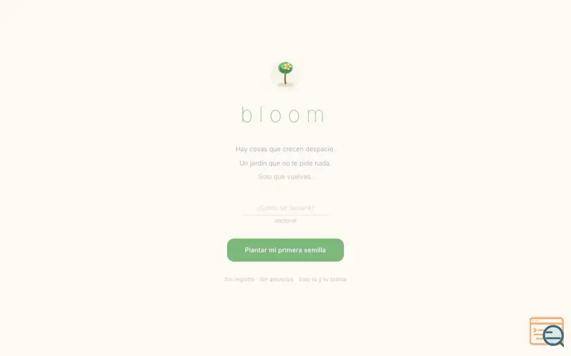 Screenshot of Bloom — Tu jardín digital