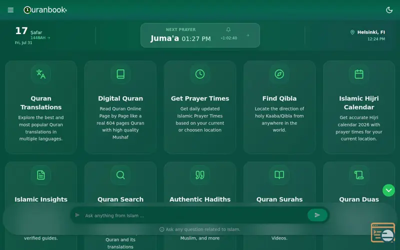 Screenshot of Quranbookk
