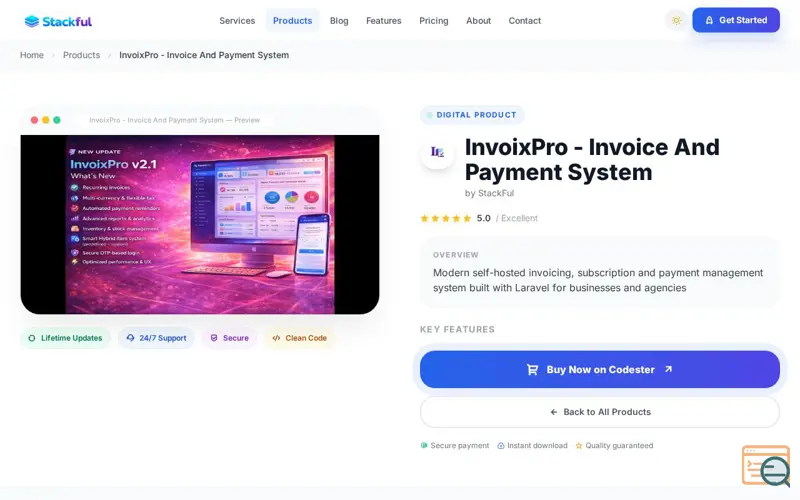 Screenshot of StackFul - InvoixPro