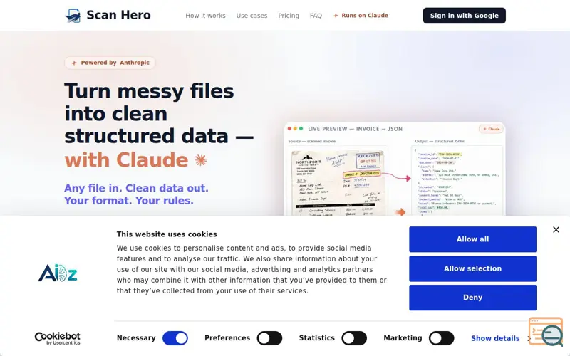 Screenshot of Scan Hero - Extract Data from Anything