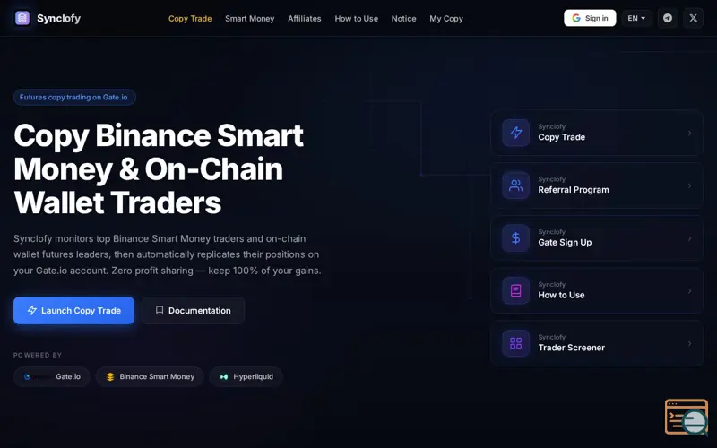 Screenshot of Synclofy