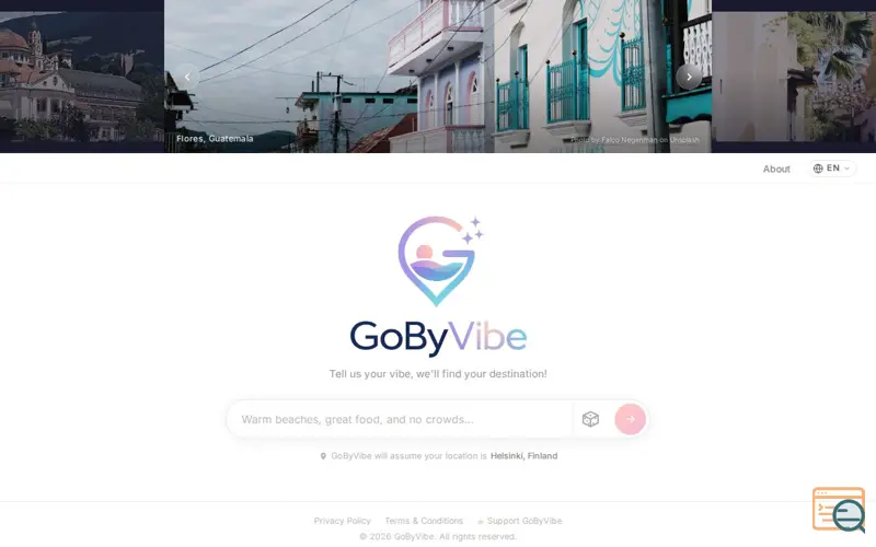 Screenshot of GoByVibe