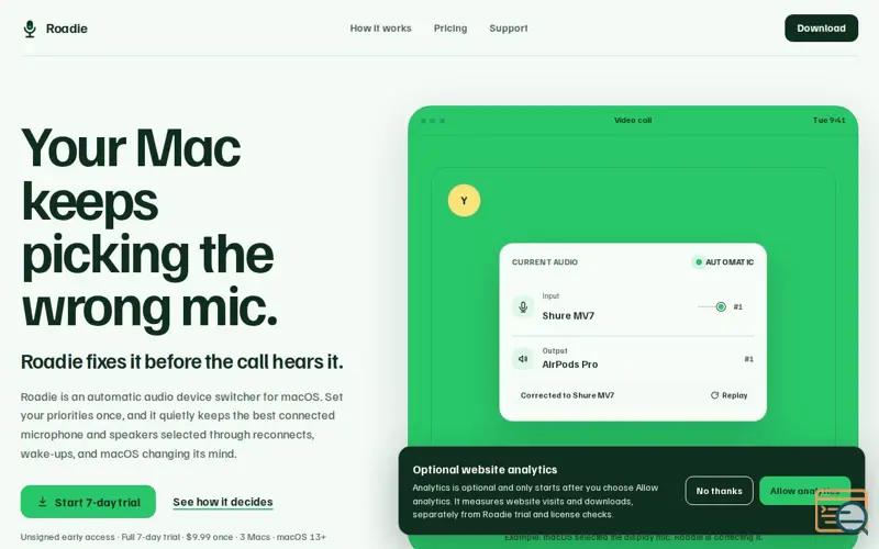 Screenshot of Roadie