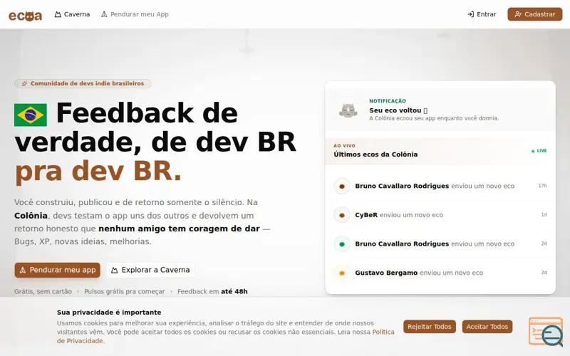 Screenshot of ecoa