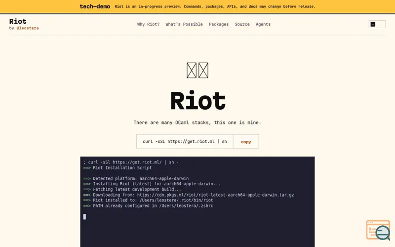 Screenshot of Riot