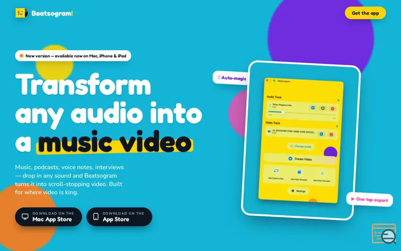 Screenshot of Beatsogram!, a launch using Varnish