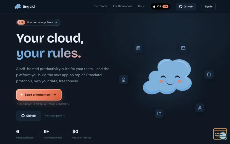 Screenshot of Tinycld
