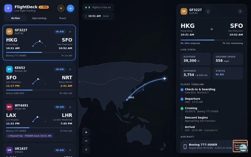 Screenshot of FlightDeck