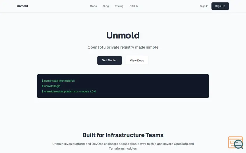 Screenshot of Unmold