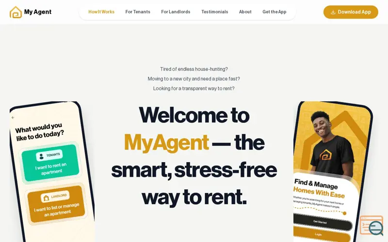 Screenshot of MyAgent