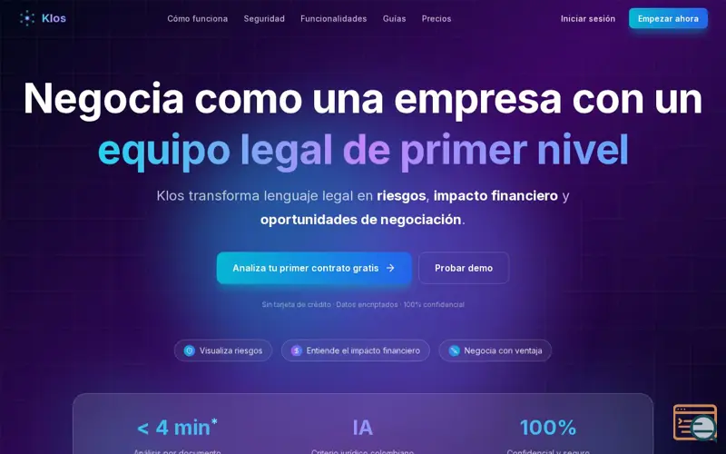 Screenshot of Klos AI